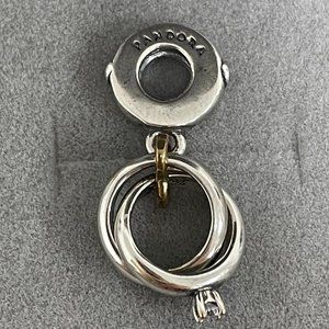 Pandora Two-tone Wedding Rings Dangle Charm